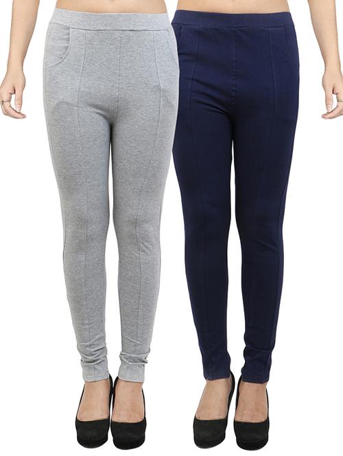 set of 2 multicolored cotton track pants - 14343672 - Very Small Image - 1