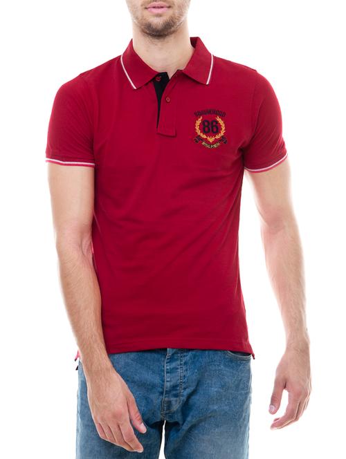 red cotton t-shirt - 14344953 - Very Small Image - 1