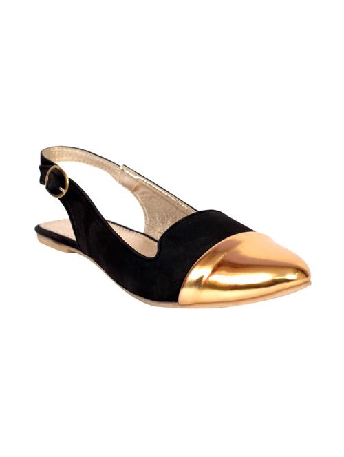 black faux leather back strap sandals - 14345182 - Very Small Image - 1