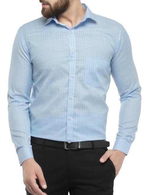 light blue cotton casual shirt - 14345879 - Very Small Image - 1