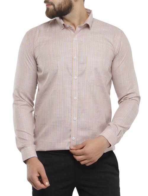 brown cotton casual shirt - 14345880 - Very Small Image - 1