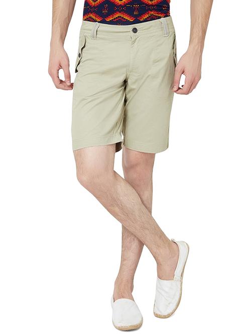 beige cotton shorts - 14346170 - Very Small Image - 1