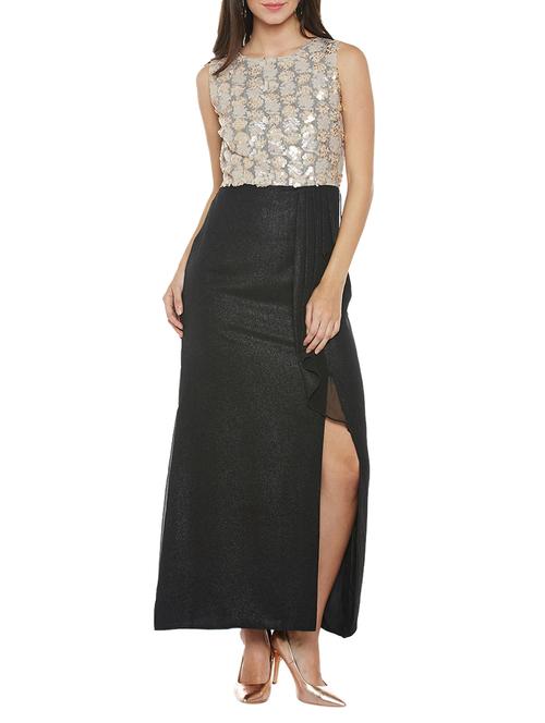 solid black maxi dress - 14347458 - Very Small Image - 1