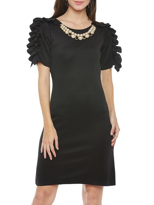 solid black sheath dress - 14347464 - Very Small Image - 1