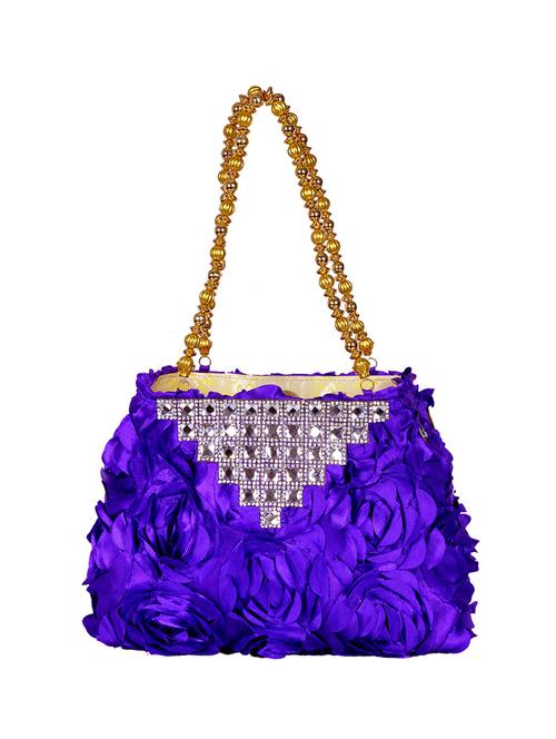 purple silk ethnic clutch - 14347596 - Very Small Image - 1
