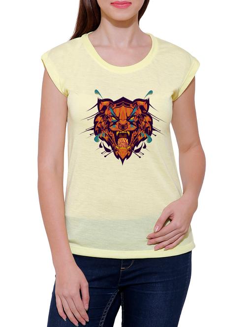 yellow cotton blend tee - 14348224 - Very Small Image - 1