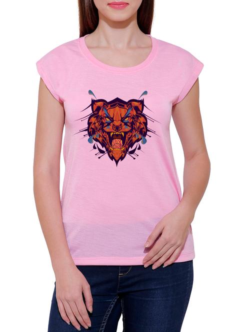 pink cotton blend tee - 14348225 - Very Small Image - 1