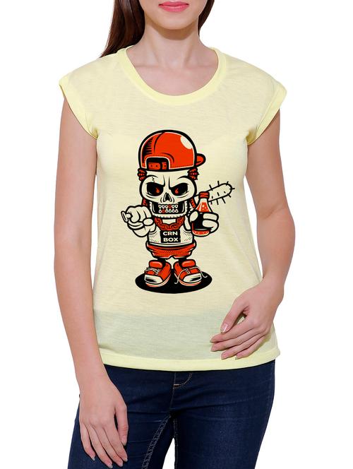 yellow cotton blend tee - 14348245 - Very Small Image - 1