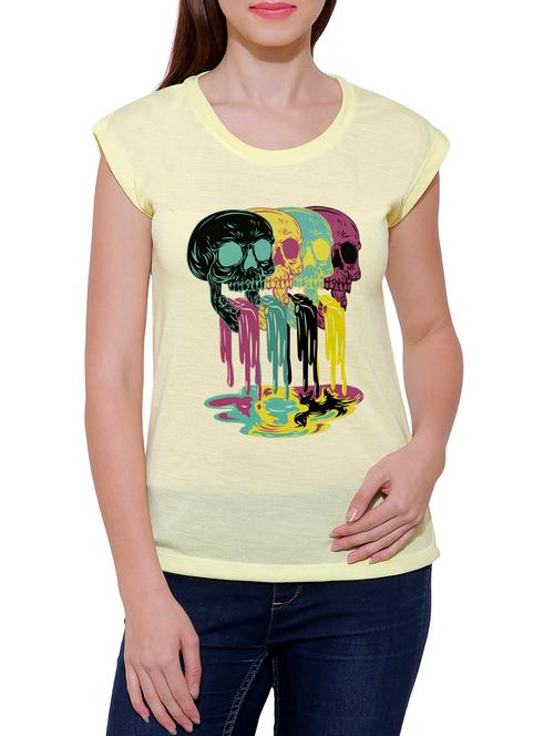 yellow cotton blend tee - 14348251 - Very Small Image - 1