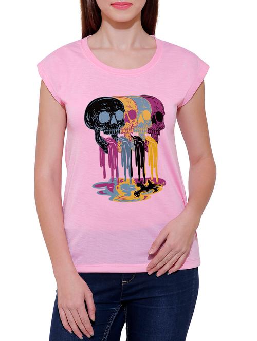 pink cotton blend tee - 14348252 - Very Small Image - 1