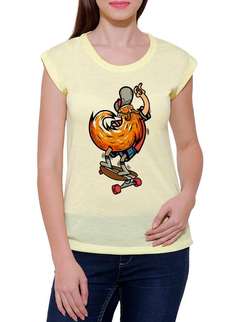yellow cotton blend tee - 14348254 - Very Small Image - 1