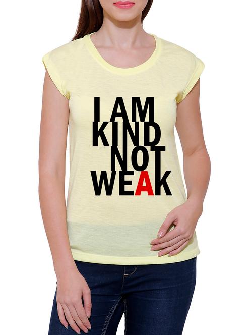 yellow cotton blend tee - 14348263 - Very Small Image - 1