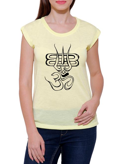 yellow cotton blend tee - 14348293 - Very Small Image - 1