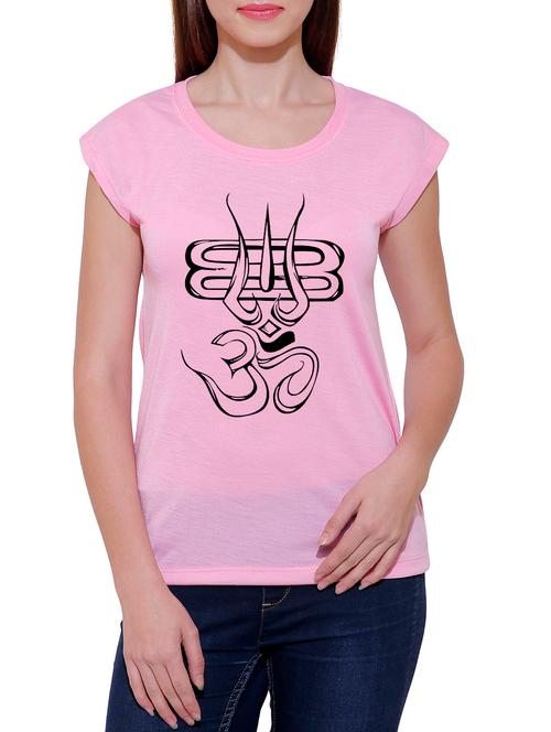 pink cotton blend tee - 14348294 - Very Small Image - 1