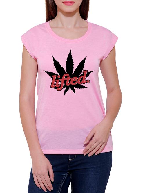 pink cotton blend tee - 14348303 - Very Small Image - 1