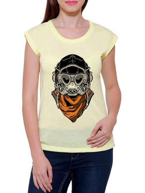 yellow cotton blend tee - 14348314 - Very Small Image - 1
