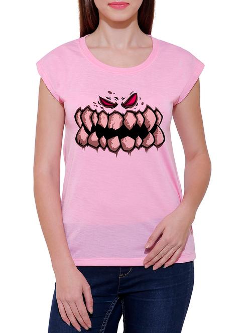pink cotton blend tee - 14348318 - Very Small Image - 1