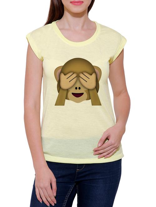 yellow cotton blend tee - 14348347 - Very Small Image - 1