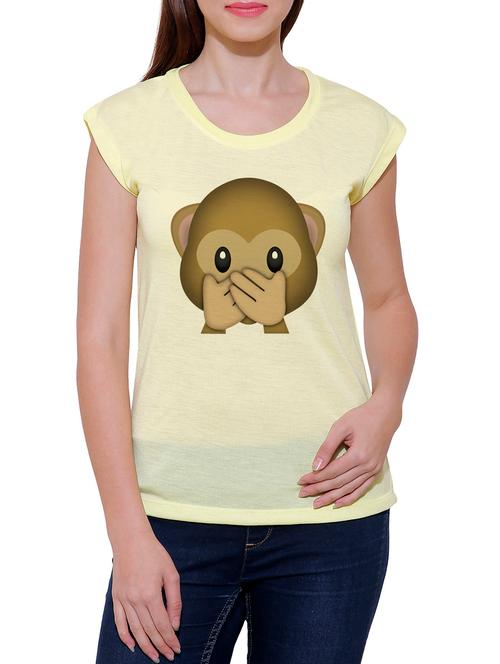 yellow cotton blend tee - 14348353 - Very Small Image - 1