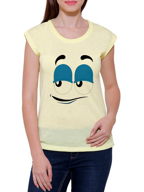 yellow cotton blend tee - 14348365 - Very Small Image - 1