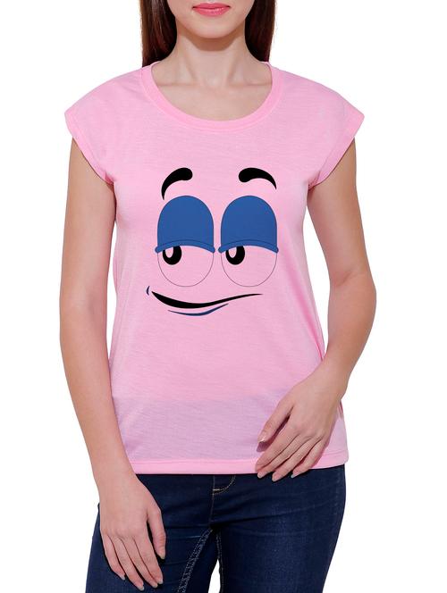 pink cotton blend tee - 14348366 - Very Small Image - 1