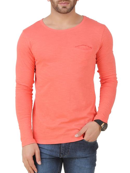 orange cotton t-shirt - 14348427 - Very Small Image - 1
