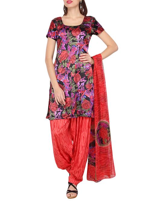 multicolour cotton printed dress material - 14348460 - Very Small Image - 1