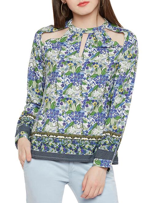 cut out detail floral top - 14349960 - Very Small Image - 1