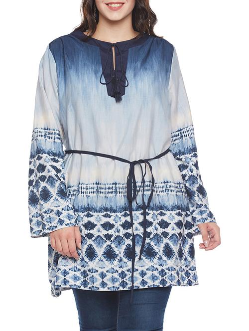 multicolored printed plus tunic - 14349986 - Very Small Image - 1
