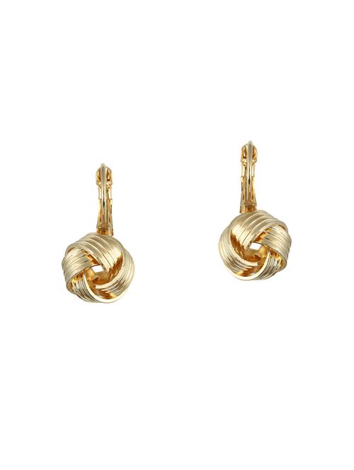 brass gold plated drop earring - 14350192 - Very Small Image - 1