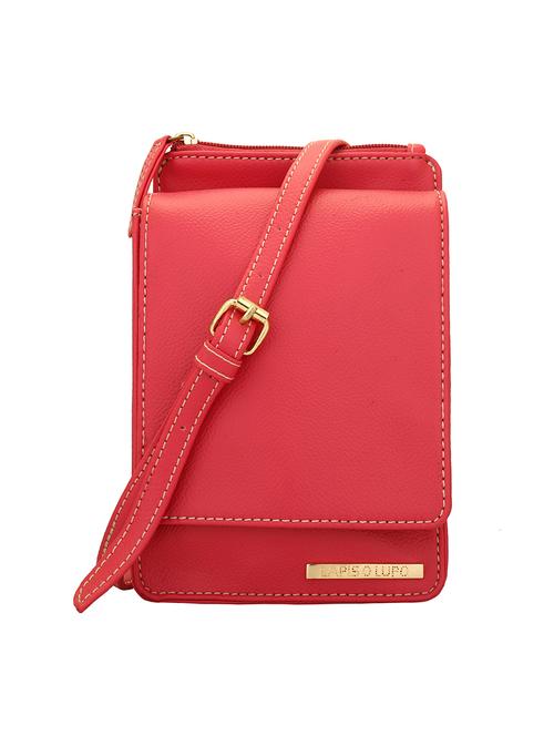 pink leatherette regular sling bag - 14350234 - Very Small Image - 1