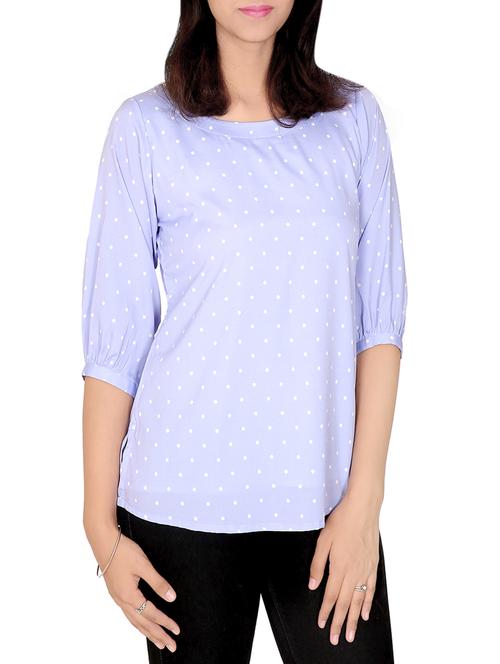 light blue crepe top - 14350746 - Very Small Image - 1