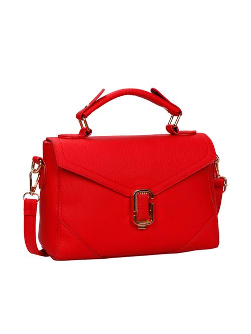 red leatherette (pu) handbag - 14351001 - Very Small Image - 1