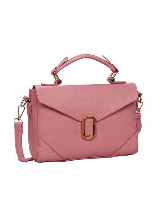 pink leatherette (pu) regular satchel - 14351005 - Very Small Image - 1
