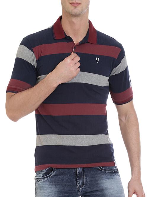 dark blue cotton t-shirt - 14351642 - Very Small Image - 1