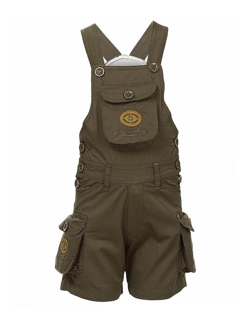 beige cotton dungarees twin sets & dungree - 14351970 - Very Small Image - 1