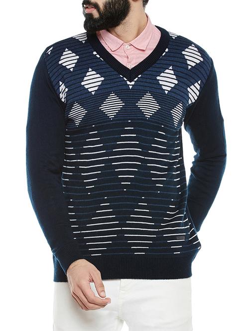navy blue polyester pullover - 14352344 - Very Small Image - 1