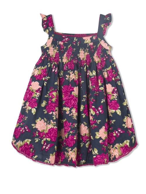 blue rayon frock - 14353341 - Very Small Image - 1