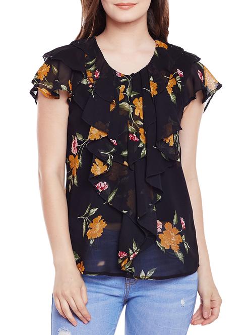 floral ruffle top - 14354595 - Very Small Image - 1