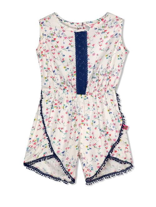 white rayon playsuit - 14355175 - Very Small Image - 1