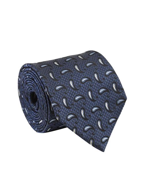 blue woven silk tie - 14355336 - Very Small Image - 1