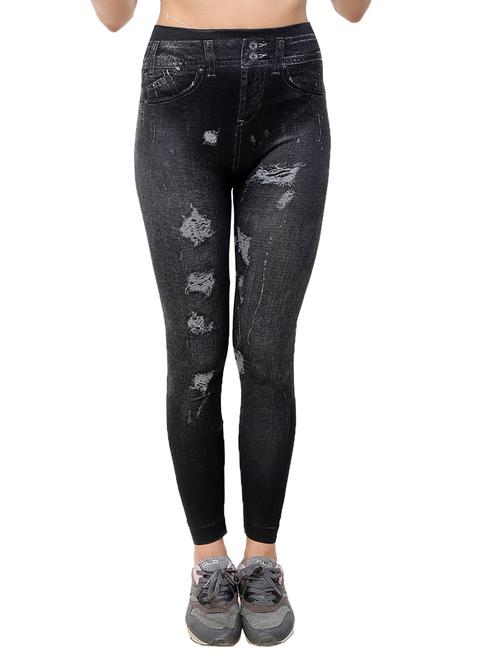 black poly spandex leggings - 14356495 - Very Small Image - 1