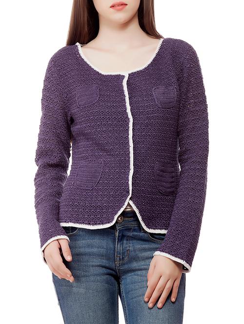 purple woollen pullover - 14357083 - Very Small Image - 1