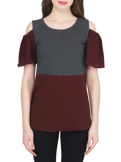 color block cotton top - 14358707 - Very Small Image - 1