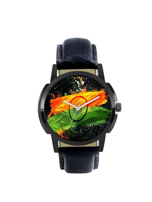 analog flag dial ledharte strap watch - 14359046 - Very Small Image - 1