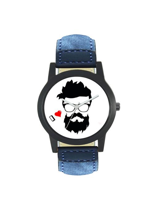 men analog multi color dial leatherette strap watch - 14359049 - Very Small Image - 1