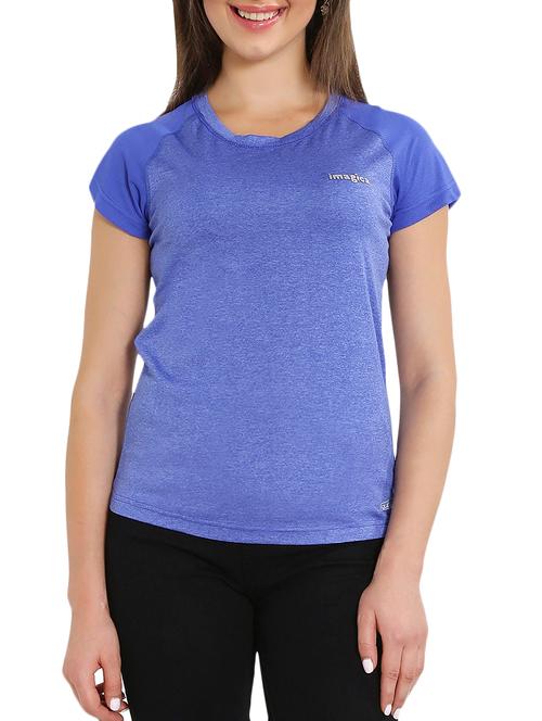 round neck blue regular tee - 14362792 - Very Small Image - 1