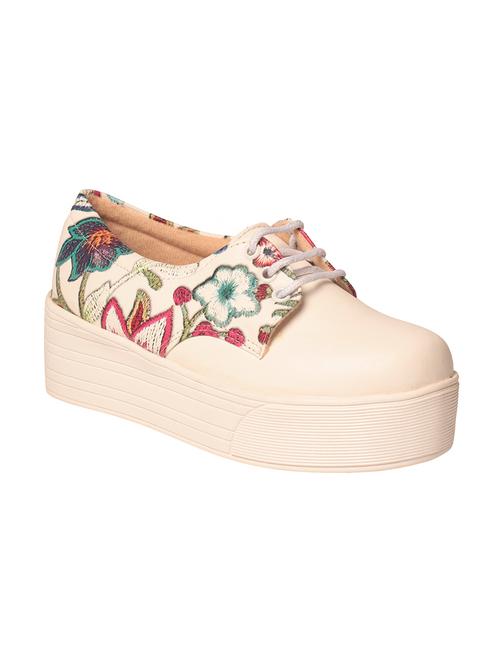 beige plimsolls casual shoe - 14362831 - Very Small Image - 1