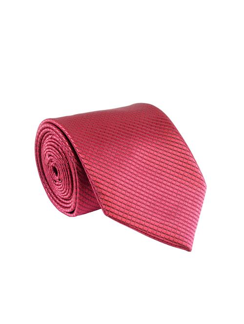 maroon micro fiber tie, pocket square and a lapel pin - 14363037 - Very Small Image - 1