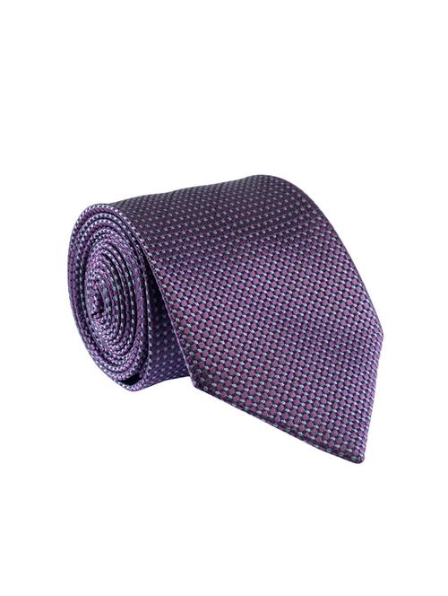 purple micro fiber tie, pocket square and a lapel pin - 14363054 - Very Small Image - 1